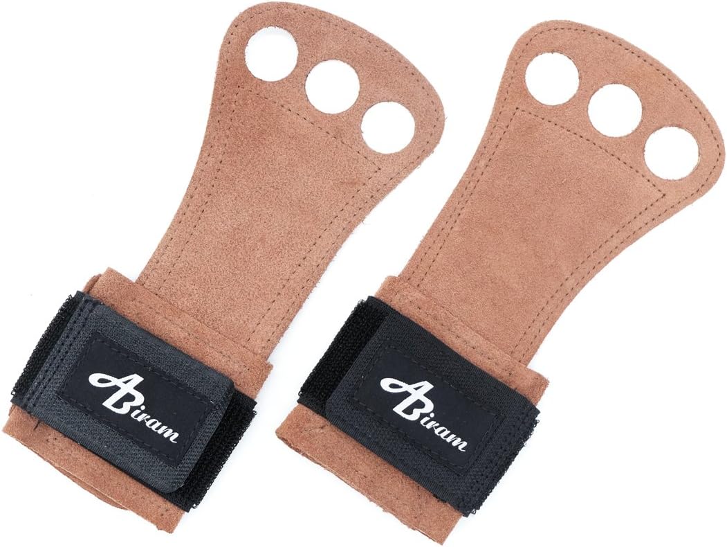 HEFANG Fitness Cowhide Gloves Weight Lifting Gloves Cross Training Grips