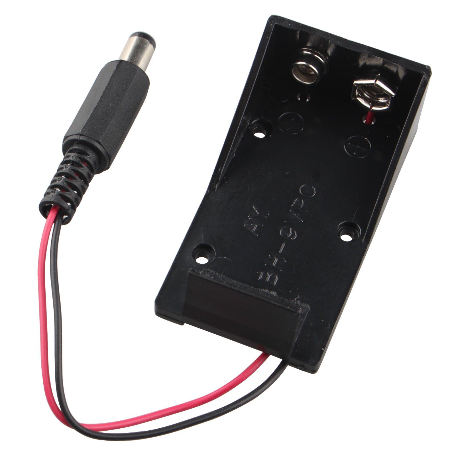 HALJIA 9V Battery Holder Box Case With Plug Compatible with Arduino