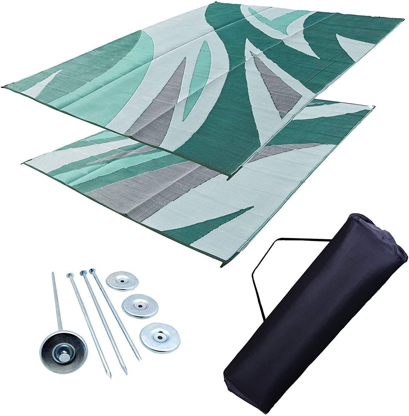 Professional EZ Travel Collection Reversible RV Outdoor Rug for Backyards, Beaches