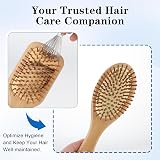 DIVINA VITAE 2Pcs Hair Brush Cleaner Tool Wooden Mini Comb Cleaner with Metal view 8
