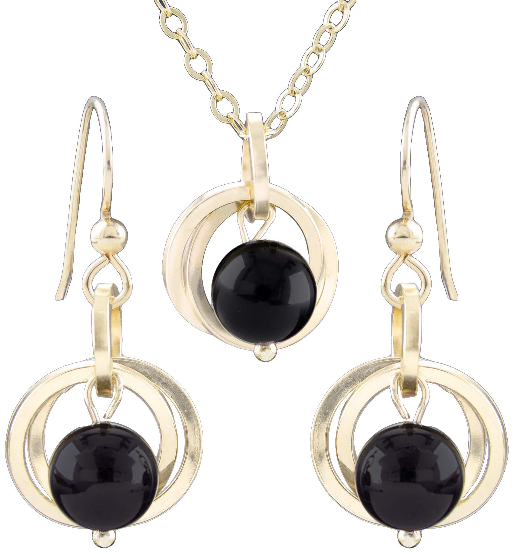 Gemstone Necklaces - Tahmi Tahmi Simple Real Black Onyx Gemstone