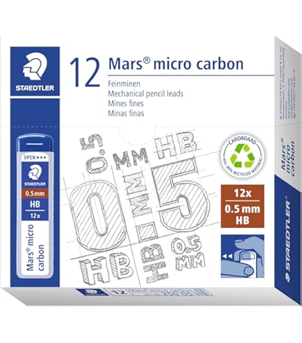 Amazon.com : Staedtler Micro Mars Carbon Mechanical Pencil Leads