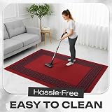 B&B Greeky Runner Rug 80x150 cm Washable Non-Slip Red Black view 4