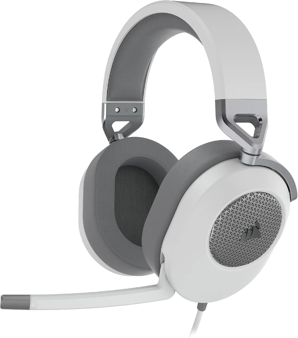 Corsair HS65 SURROUND wired gaming headset Dolby 7.1 SoundID iCUE white