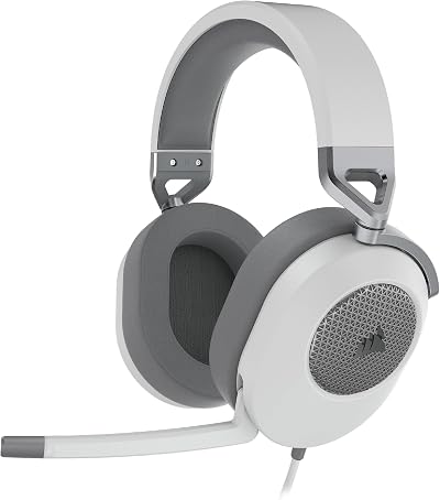 Corsair HS65 SURROUND wired gaming headset Dolby 7.1 SoundID iCUE white