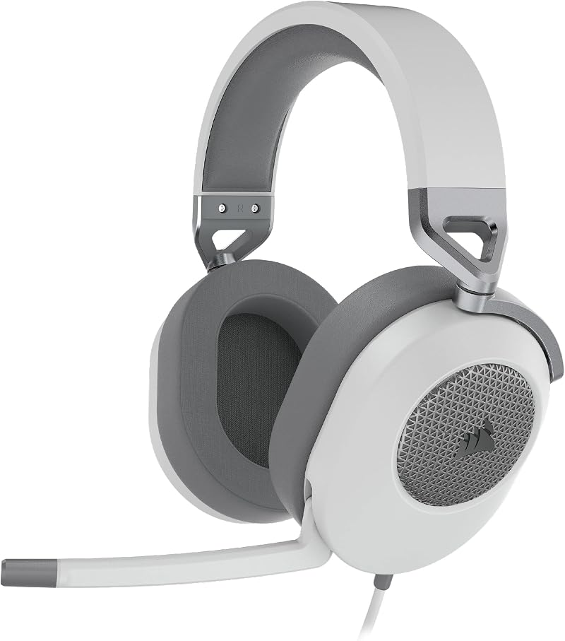Corsair HS65 SURROUND wired gaming headset Dolby 7.1 SoundID iCUE white