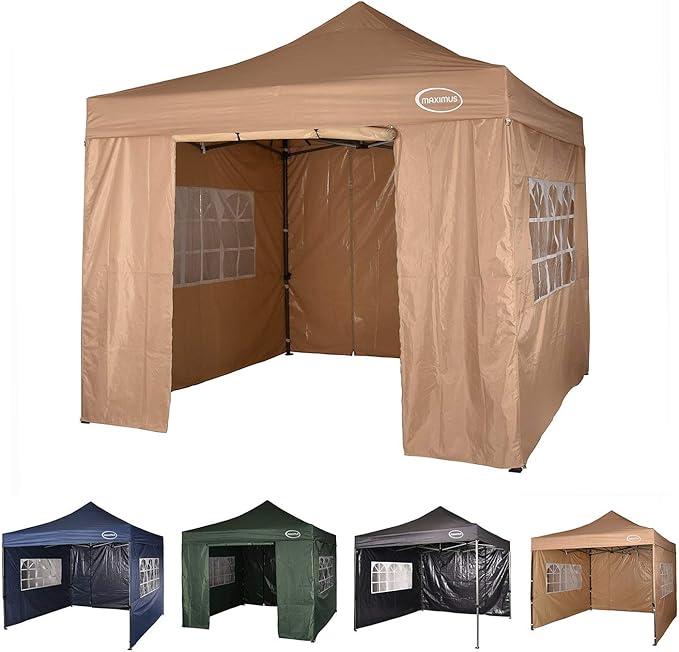 MAXIMUSÂ® HEAVY DUTY GAZEBO 3m x 3m GAZEBO MARKET STALL POP UP TENT
