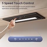 CIARRA CBCB5931B 52cm Integrated Cooker Hood 460m³/h Wave Control LED view 4