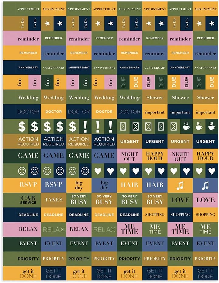Neapolitan Large Daily Weekly Monthly July 2020 - June 2021 Planner + Coordinating Planning Stickers : Office Products