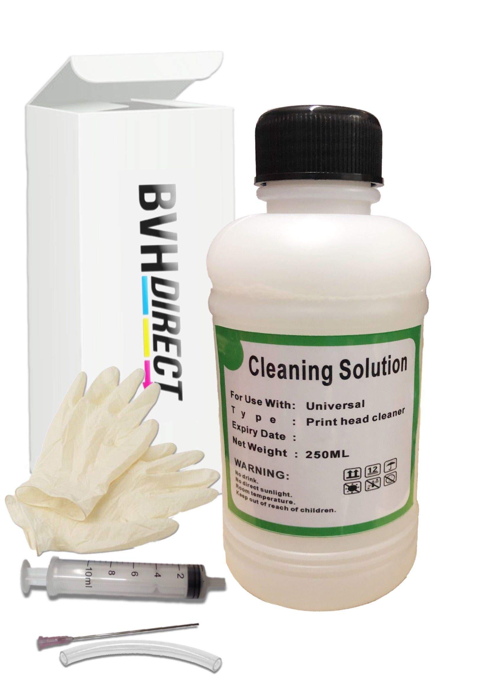 Unblock Print Head Nozzles Inkjet Printers. Compatible with Epson, Brother, Lexmark, Kodak and HP Printhead Cleaning Kit 250ml