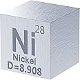 Nickel Cube - Metal Element Cubes - Laser Engraved Density Cube Set for a Periodic Table of Elements Collection - (Nickel, 1 inch)