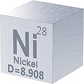 Nickel Cube - Metal Element Cubes - Laser Engraved Density Cube Set for a Periodic Table of Elements Collection - (Nickel, 1 