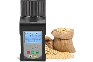 Grain Moisture Meters, WapoRich Portable High Precision Multi Crop Moisture Analyzer in 25 Grain Types, Store 250 Readings, I