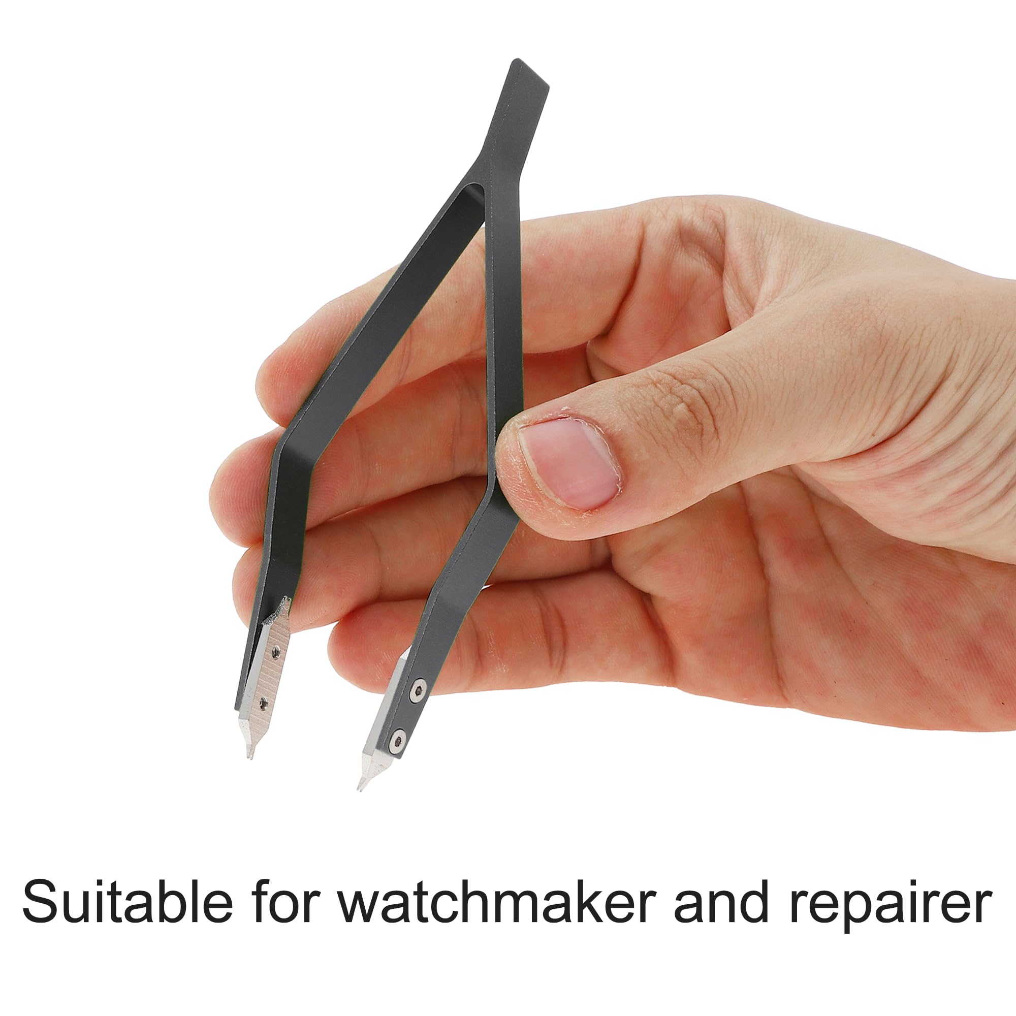 VOCOSTE V Shaped Watch Spring Bar Tweezers, Aluminum Alloy Watch Repairing Tool, Remover Repair, Accessory Tool for Watchmaker and Repairer