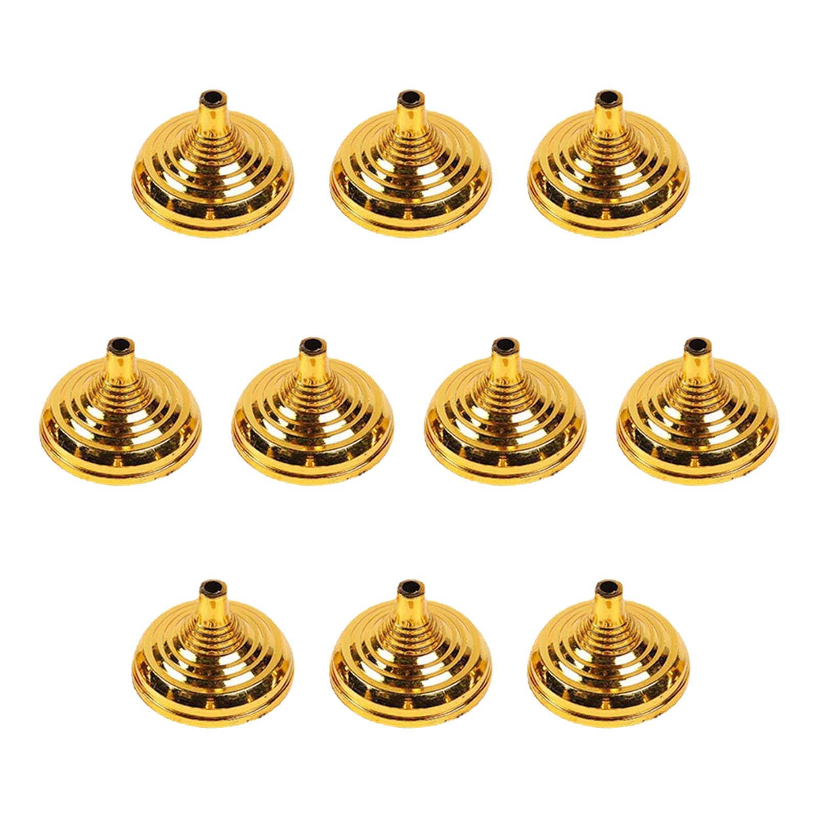 ZhuanZhenW 10 Pcs Gold Plated Flag Holders, Mini 1-Hole Desk Flag Bases for Desktop, Living Room, Office, Conference Room