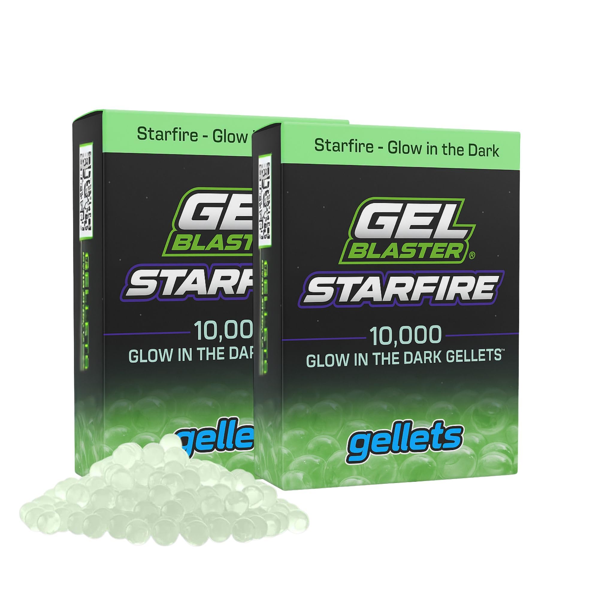 Gel Blaster Starfire 20,000 Gellets - Official Refill Ammo for Starfire Gel Blasters - Glow-in-The-Dark UV Activated Tracer Night Rounds - Increased Blasting Performance & Accuracy, for Ages14+