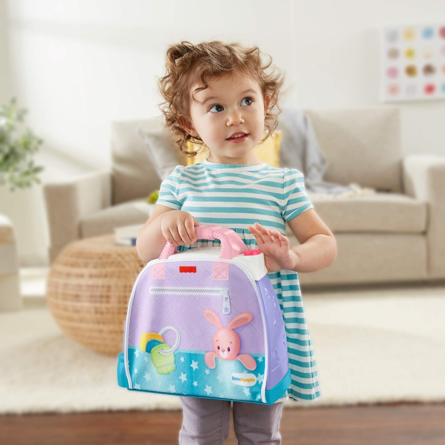 little people cuddle and play nursery