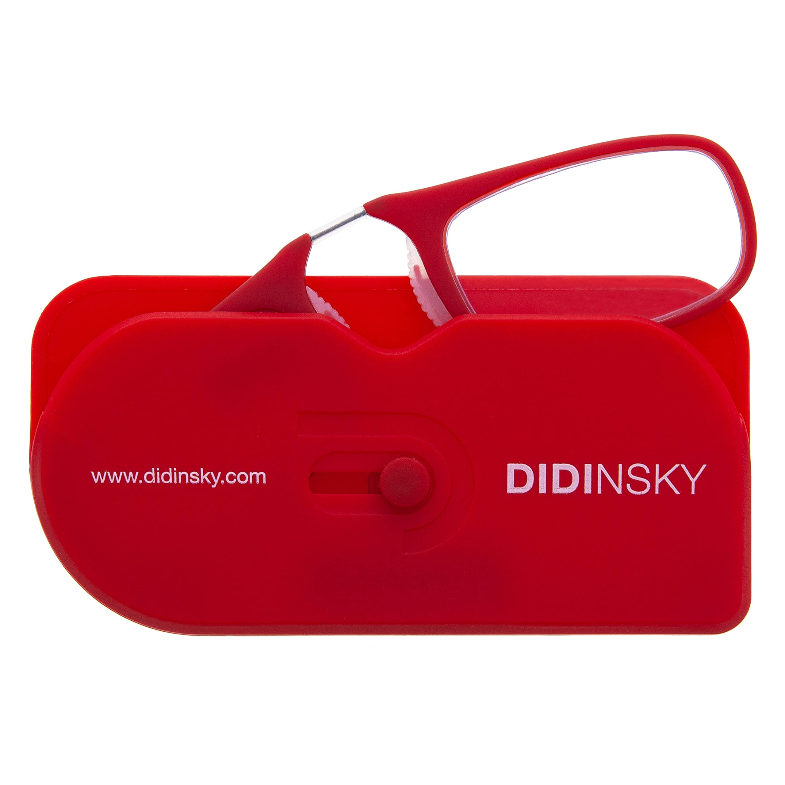 DIDINSKY DIMOMA Reading Glasses Without Temples | Flexible Beta Titanium Bridge | Blue Light Filter Lenses | BIO Based Rilsan® PA11 | 4 Colours, +1.0 to +3.0