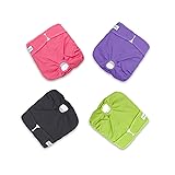 Teamoy 4pcs Washable Female Dog Diapers, Reusable