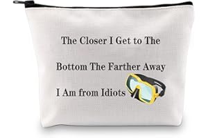JXGZSO Scuba Diver Gift Scuba Diving Travel Bag The Closer I Get to The Bottom The Farther Way