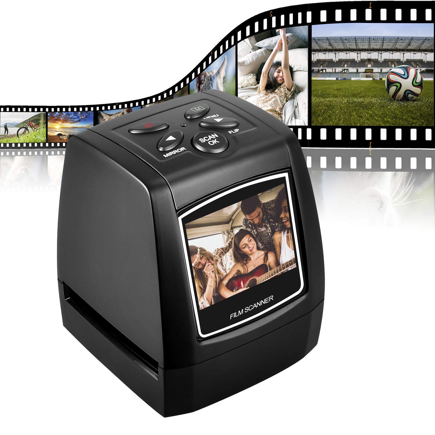 Digitnow!5M/10M Stand alone 2.4'' LCD Display Film/Slide scanner 1800DPI high resolution Picture scanner in USB2.0 interface Convert to PC