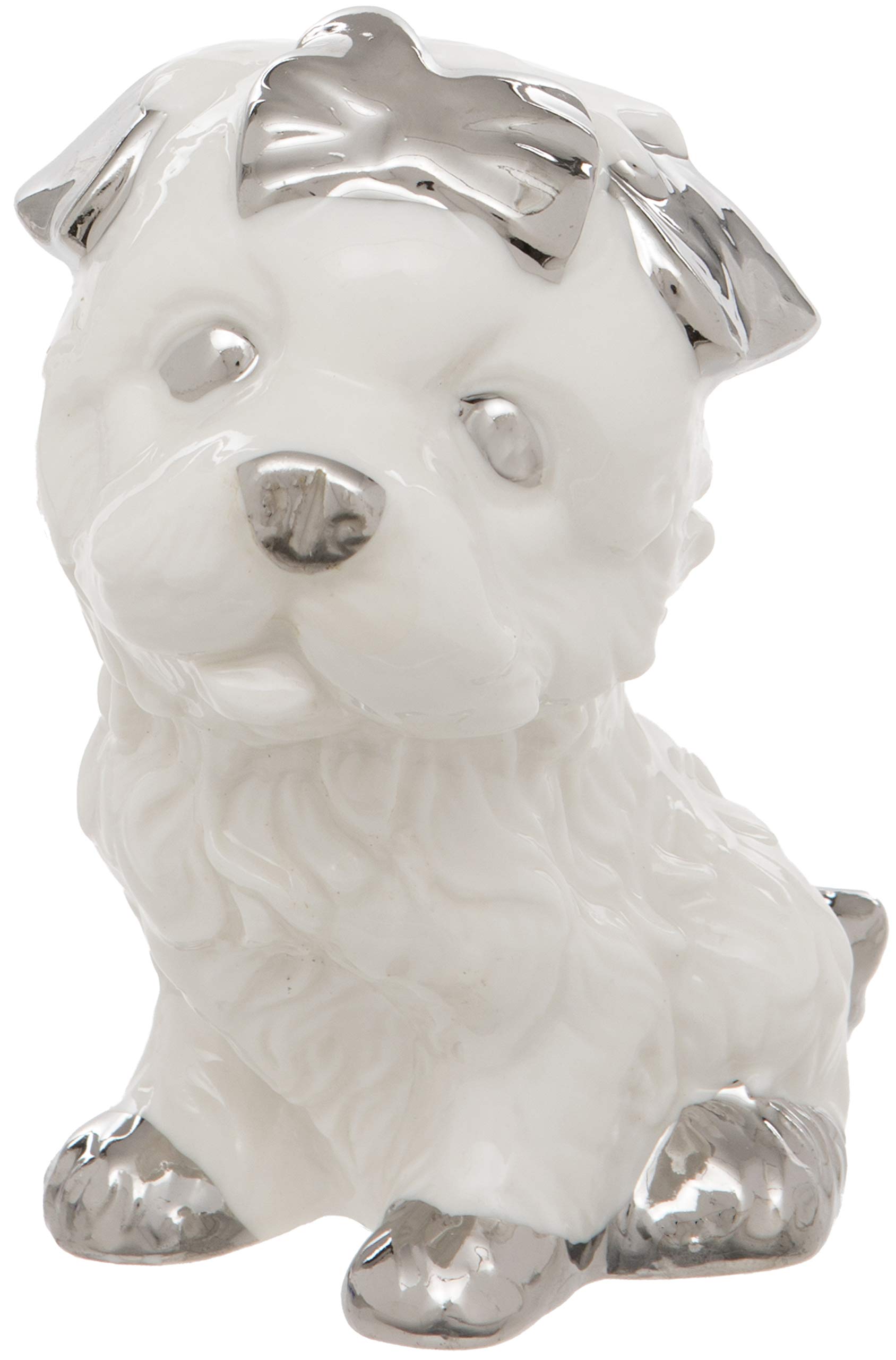 Maturi White Ceramic Dog Figurine