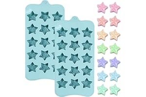 Star-Shaped Silicone Molds, 2-Pack, 15 Cavities Each, Blue