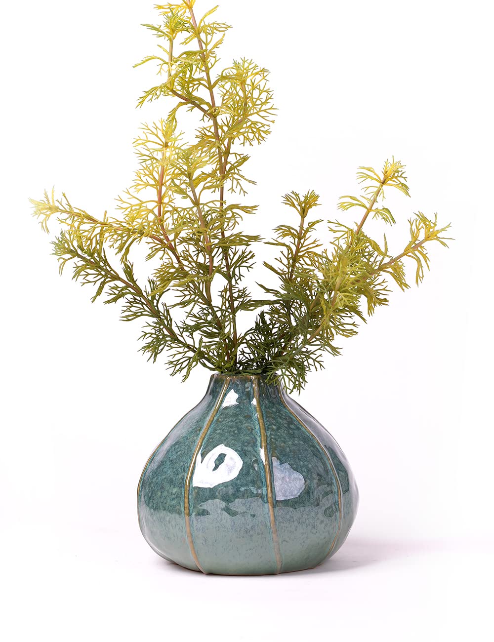 HAUCOZE Ceramic Flower Vase Modern Decor Sculpture Arts Flower Figurine Gifts Home Ornament Statue Table Centerpiece Crafts 16cm