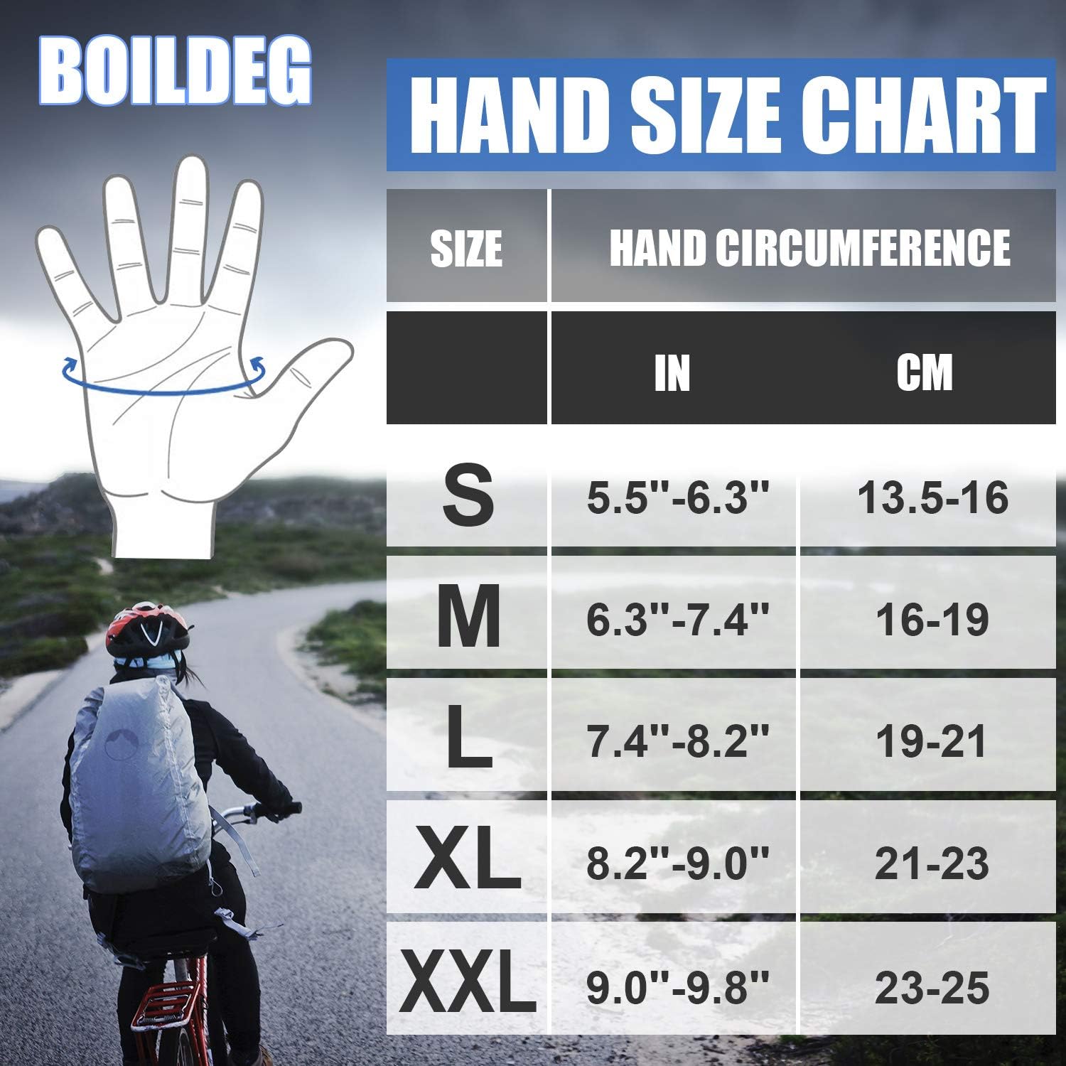 boildeg Cycling Gloves Mountain Bike Gloves MTB Gloves Bicycle Dirt Bike Gloves for Men Women Full Finger Touch Screen Biking Gloves Anti-Slip Shock-Absorbing Gel Pad Workout Gloves: Clothing