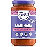 Fody Foods Marinara Pasta Sauce, 19.4 Oz, Garlic and Onion Free, Low FODMAP Certified, Gut & IBS Friendly, Vegan, Non-GMO, Gl