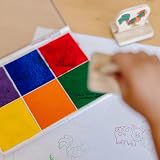 Melissa & Doug Rainbow Stamp Pad Arts and Crafts Set 6 Color Inkpad 3+ Gift view 7