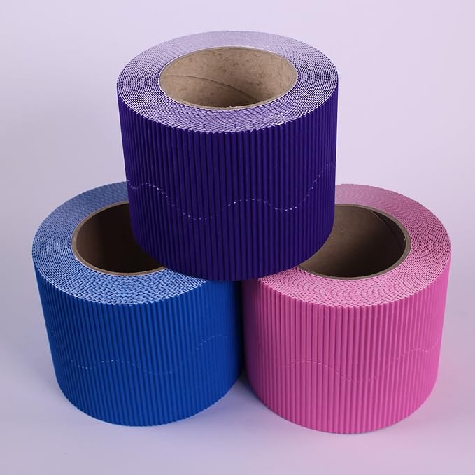 Bold Bright Coloured Wall Display Board Border Corrugated Cardboard