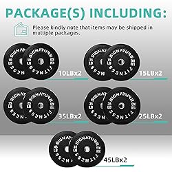 Fitvids Olympic 2" Bumper Plates Set Including