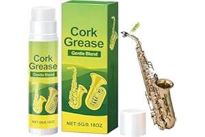 Cork Grease Tube, Natural Long Lasting Repair, 5g Saxophone Clarinet Grease for Reeds, Beeswax Material Smooth Design with Ea