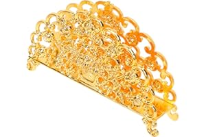 Tofficu Metal Paper Towel Holder Decorative Arabic Style Zinc Alloy Napkin Stand with Hollow Pattern for