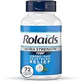 Rolaids Ultra Strength Antacid Chewable Tablets, Mint, 72-Count
