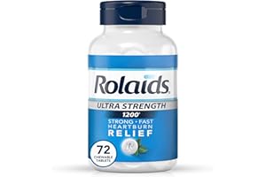 Rolaids Ultra Strength Antacid Chewable Tablets, Mint, 72-Count