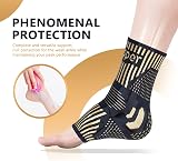 Lusenone Copper Ankle Brace Support Pair for Men Women Open Toe view 4