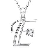 YFN Initial Necklace Sterling Silver Letters 26 Alphabet Pendant Necklace Jewelry