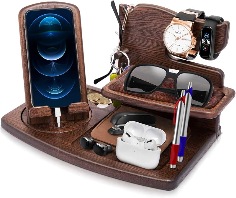 Robomanor Bedside Organiser Docking Station Phone Stand Gift for Him