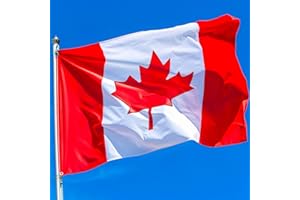 Premium Canadian Flag 3x5 Ft Large Canada Flags Outdoor Indoor Embroidered Maple Leaf Durable Polyester 210D Heavy Duty Canad