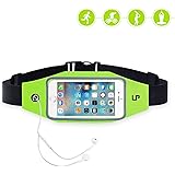 LP Running Flip Fitness Workout Belt , Money Belt Waist Pack for Jogging , Gym Workouts , Walking , Exercise , Hiking , Outdoor travel Iphone6 6s 6 Plus unisex （ green ）
