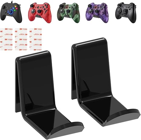 Amazon Co Jp 壁掛け Ps4 コントローラー収納フック コントローラー スタンド 粘着フック 強力 黒 壁フック 2個セット スペース節約 アクリルフック ブラック ホーム キッチン
