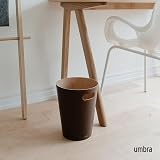 Umbra Woodrow 2 Gallon Modern Wooden Trash Can Espresso Natural view 3