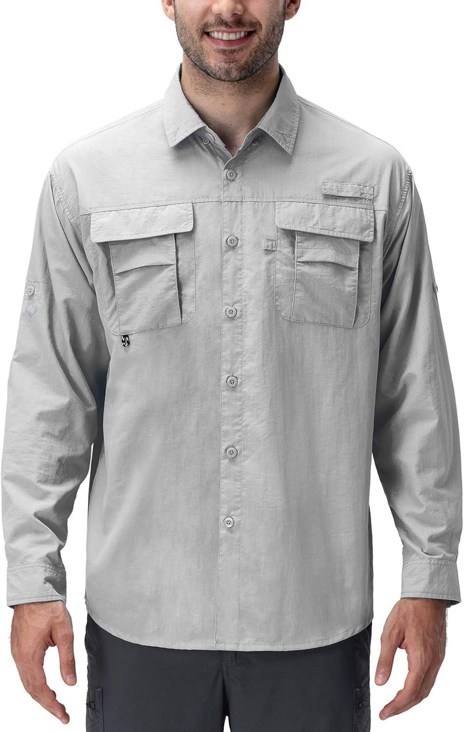 Naviskin Men's UPF 50+ Sun Protection Hiking Shirt Lightweight Quick Dry Outdoor Fishing Long Sleeve Shirts Regular Fit at  Men’s Clothing store