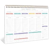 Weekly To Do List Notepad with Habit Tracker, 8.5" x 11" | 52-Weeks, No-Bleed Paper, Smooth Writing, Vivid Color Pages, Waterproof Cover, Cardboard Backboard, Spiral Binding