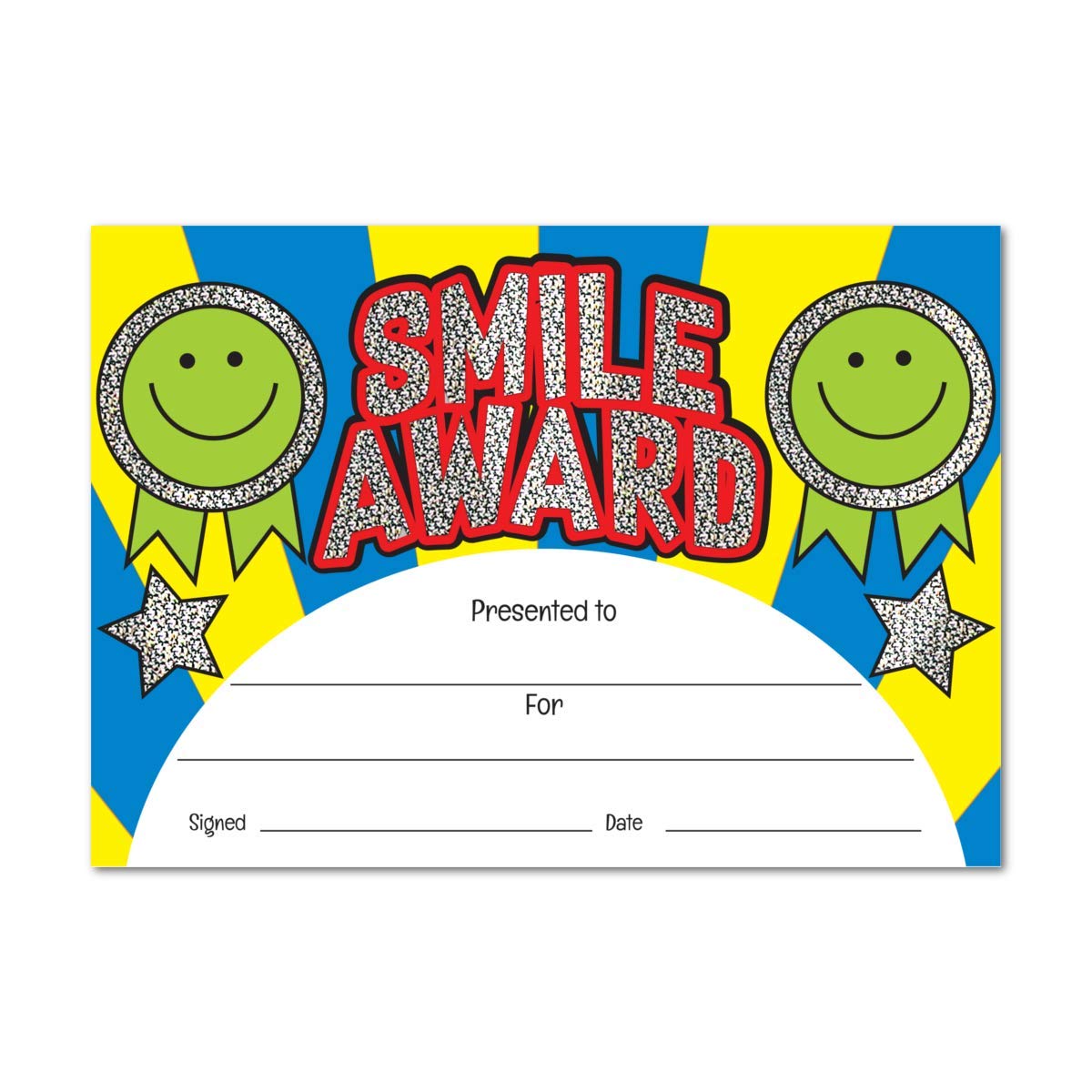 SuperStickers Smile Award Sparkling Certificate