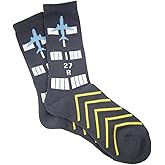 Runway Design, Aviation-Themed Premium Crew Socks 1-Pair