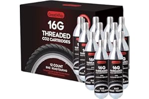 GreatWhip 16g Threaded CO2 Cartridges for Bike Tires