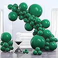 PartyWoo Dark Green Balloons 100 pcs Different Sizes of 36 18 12 10 5 Inch Hunter Emerald Forest Green Balloon Arch Kit Garland for Graduation Christmas Jungle Birthday Party Decorations Green-Y56